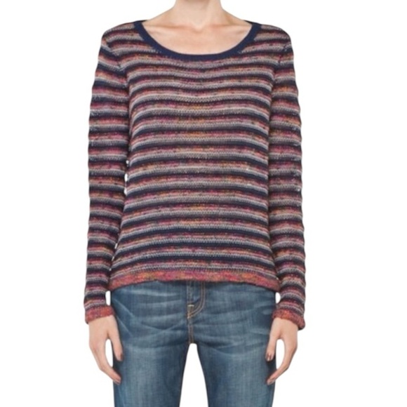 Rag & Bone | Women’s Colorful Open Knit Wool Blend Sweater Size XS - Picture 1 of 6